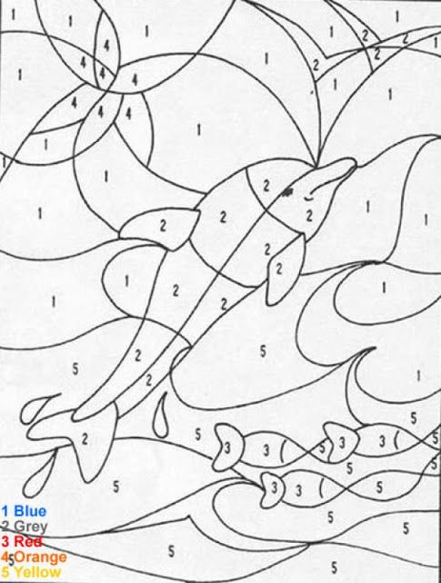 Summer Number Coloring Pages For Kids