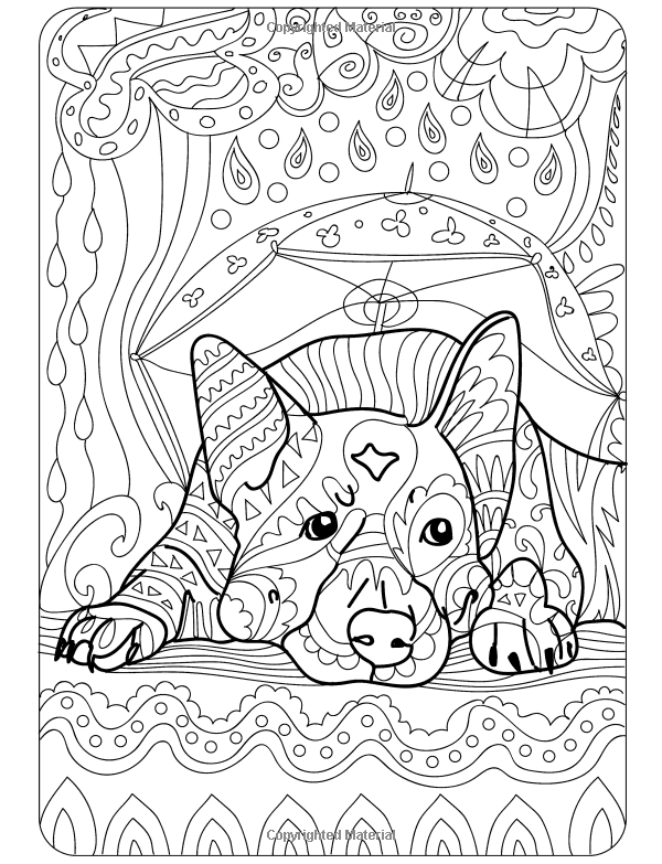 Realistic Dog Coloring Pictures
