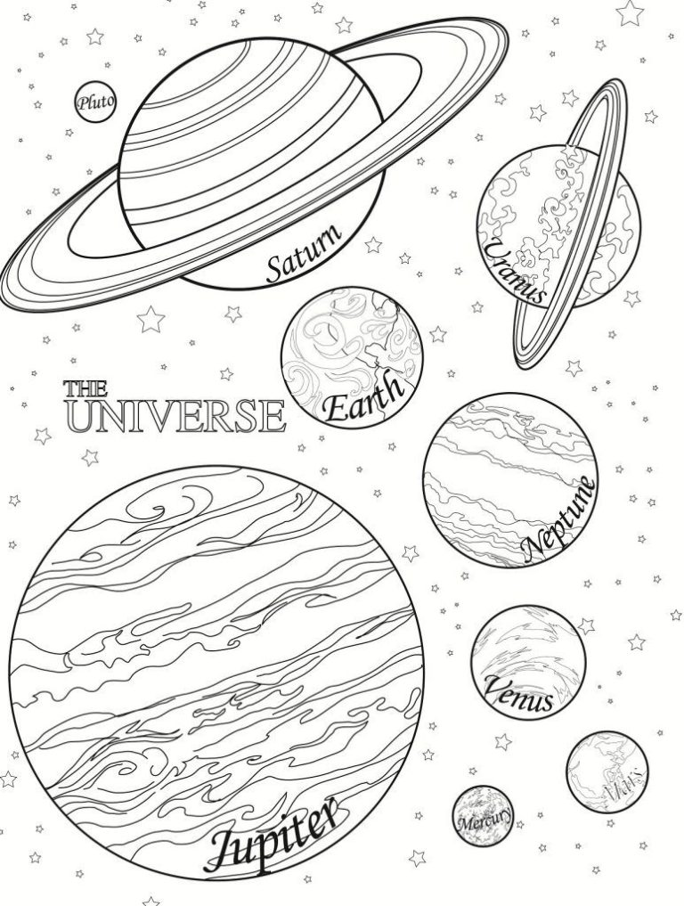 Solar System Coloring Pages Pdf Free