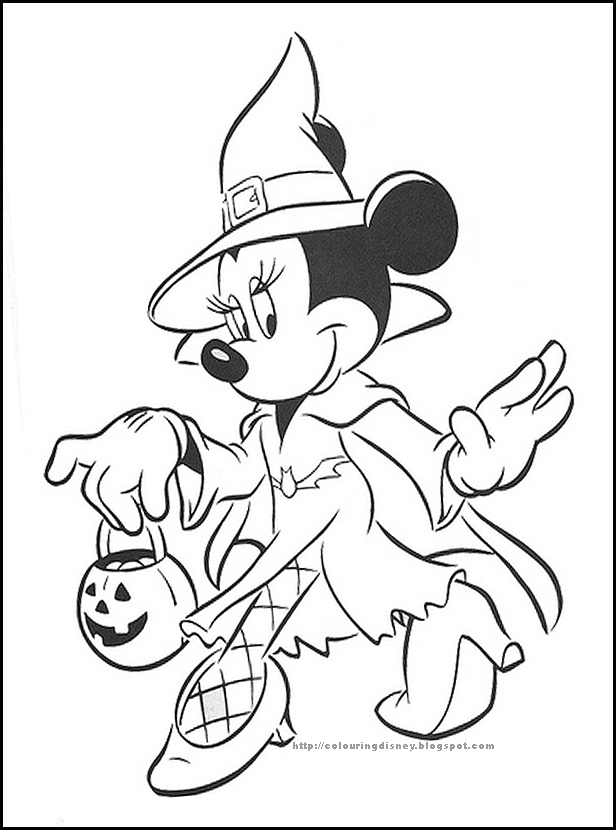 Halloween Coloring Pages Disney Characters