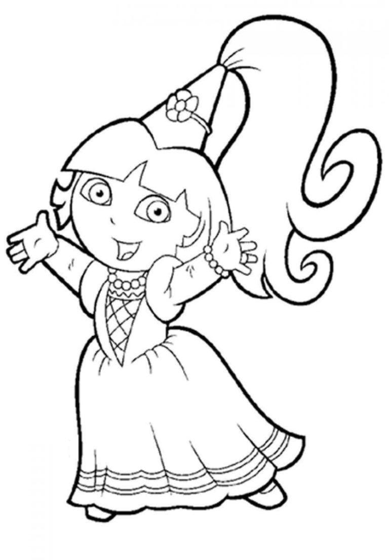Printable Dora The Explorer Coloring Pages