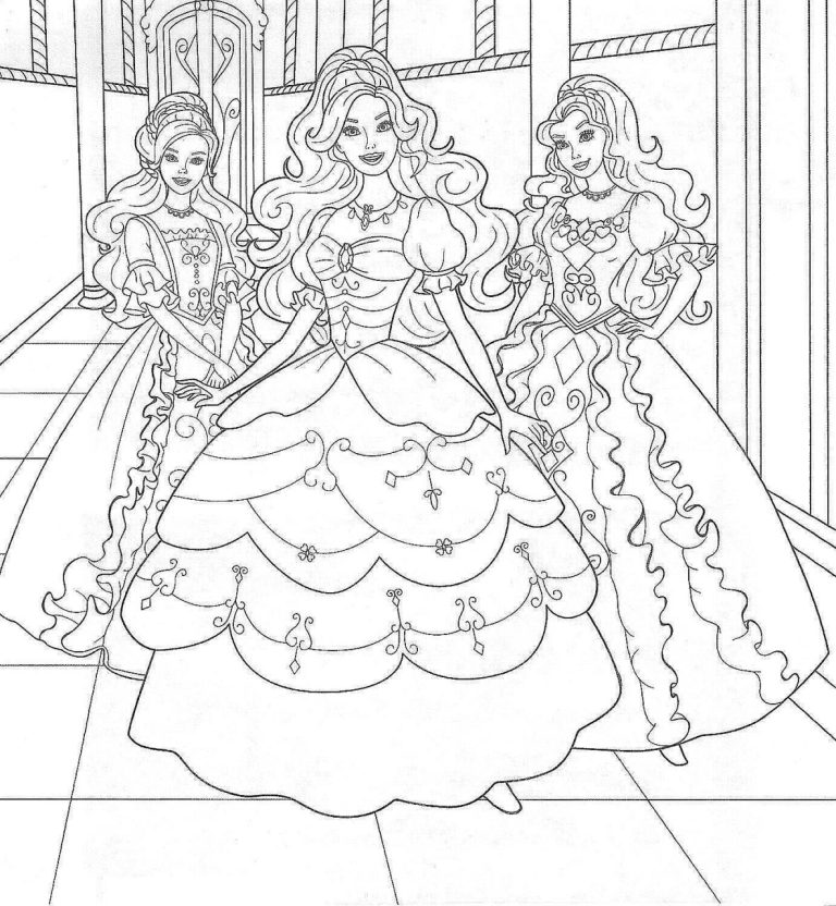 Barbie Coloring Pages For Kids Printable