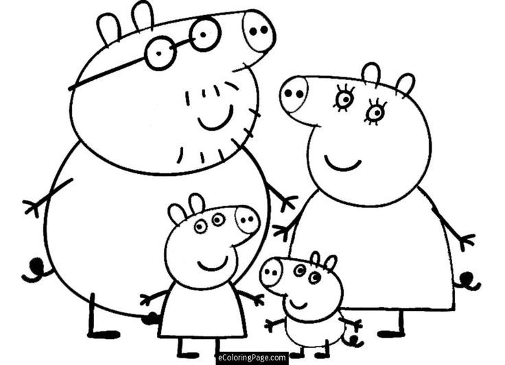 Peppa Pig Coloring Pages For Toddlers
