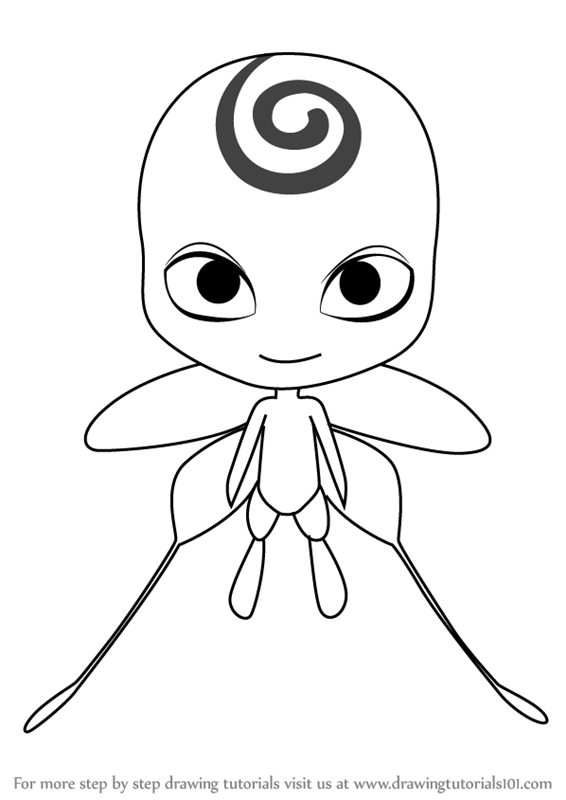 Kwami Super Cute Miraculous Ladybug Coloring Pages
