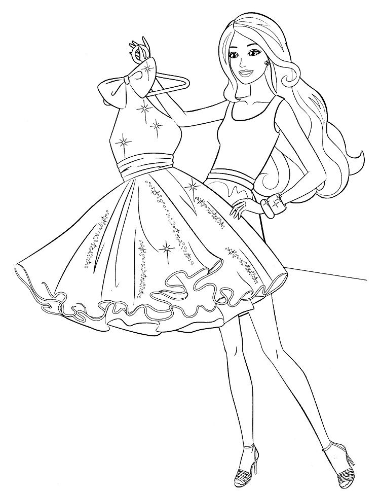 Fashion Barbie Coloring Pages Printable