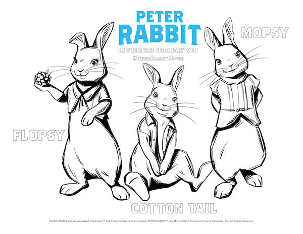 Easy Peter Rabbit Coloring Pages