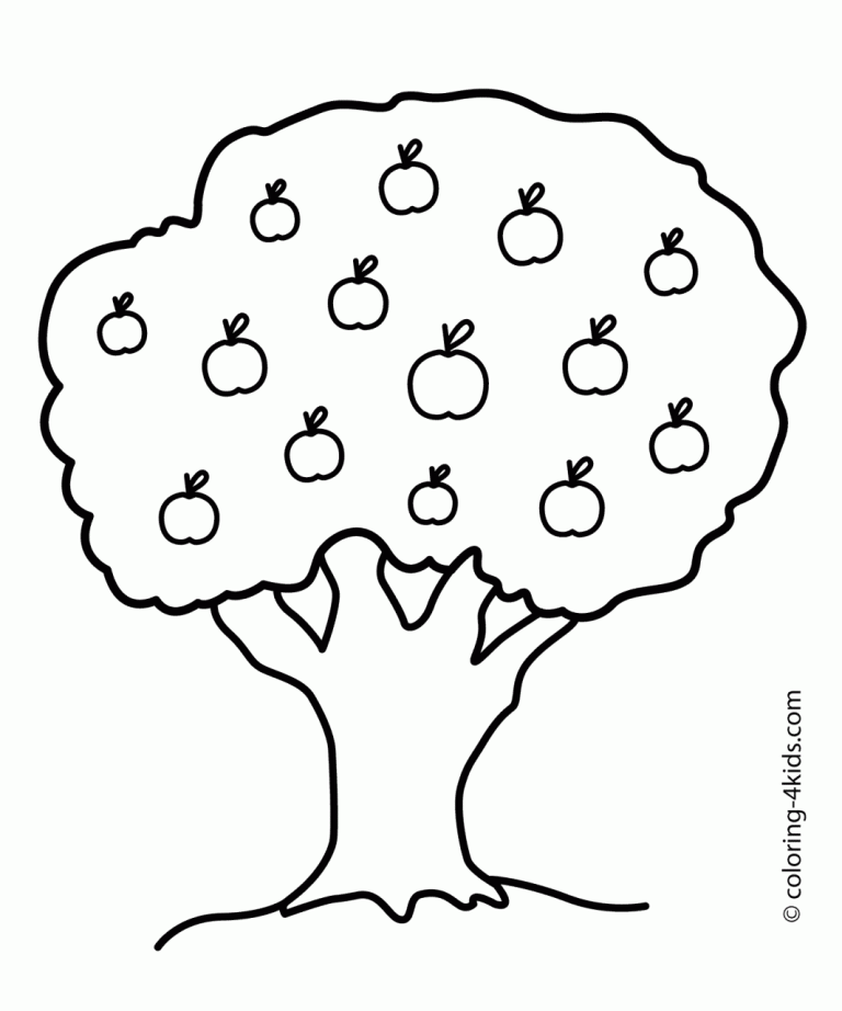 Preschool Free Tree Coloring Pages