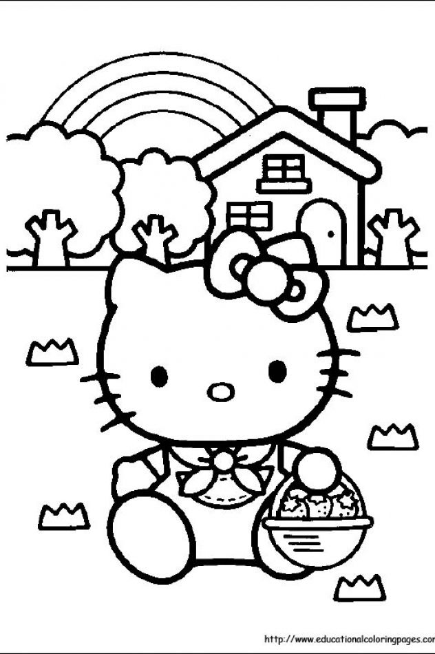 Coloring Sheets For Kids Hello Kitty
