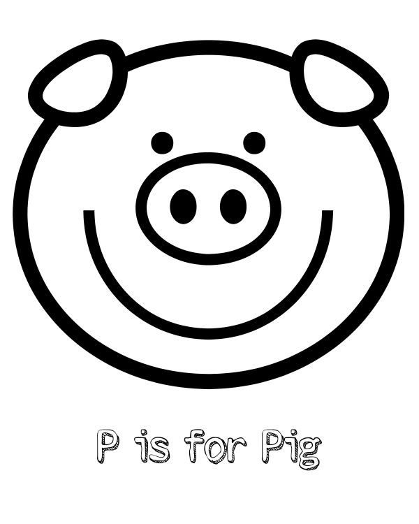 Printable Cute Pig Coloring Pages