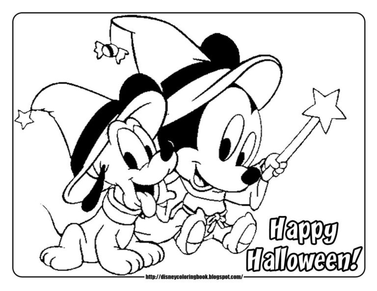 Halloween Coloring Pages For Toddlers Mickey Mouse