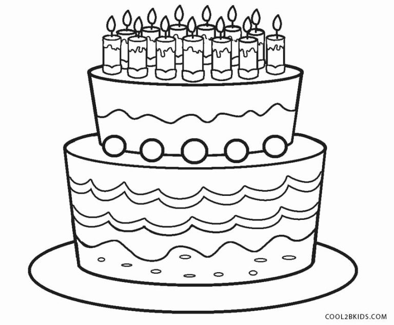 Free Printable Cake Coloring Pages