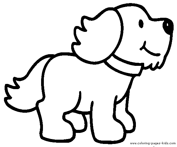 Easy Dog Coloring Pages For Kids