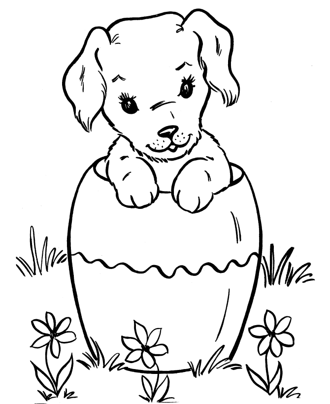 Puppy Dog Coloring Sheets