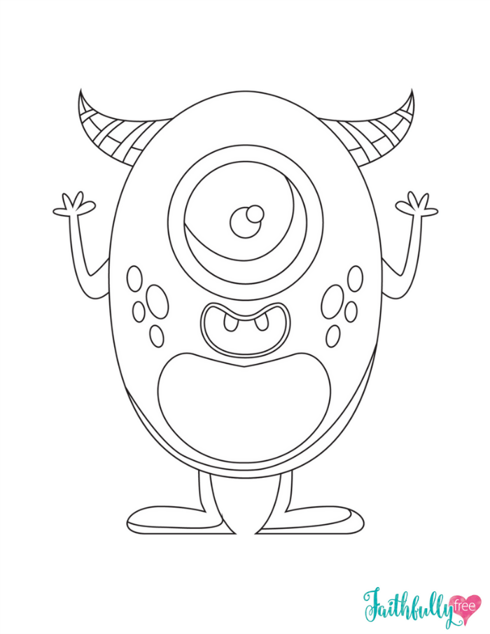 Printable Halloween Monster Coloring Pages
