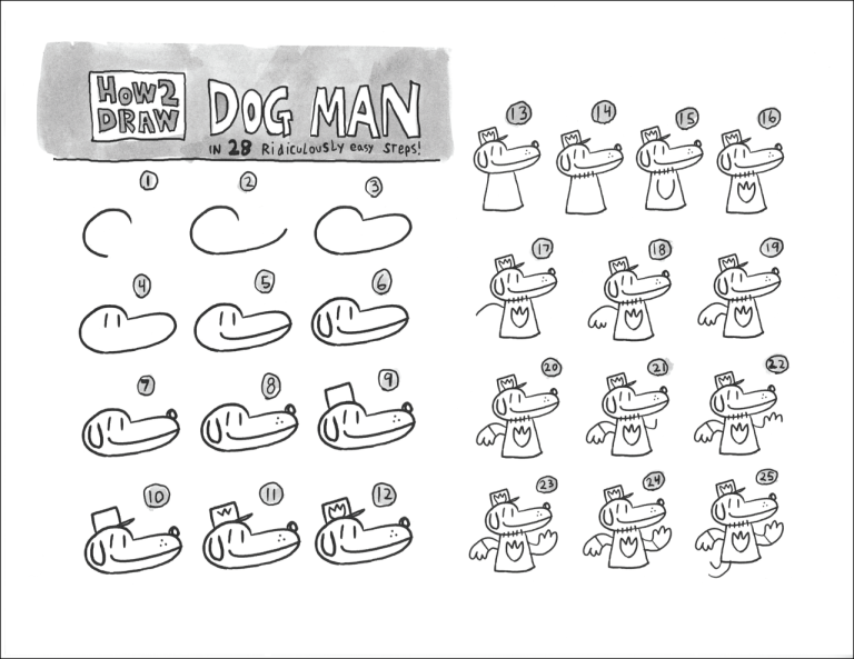 Dog Man Book Coloring Pages