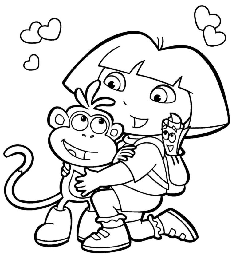 Printable Dora And Boots Coloring Pages
