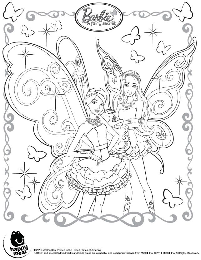 Fairy Barbie Coloring Pages For Girls