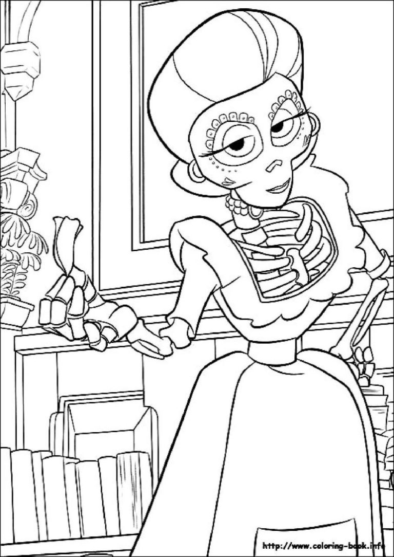 Coco Miguel Skeleton Face Coloring Pages