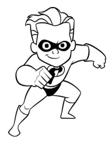 Dash Incredibles 2 Coloring Pages