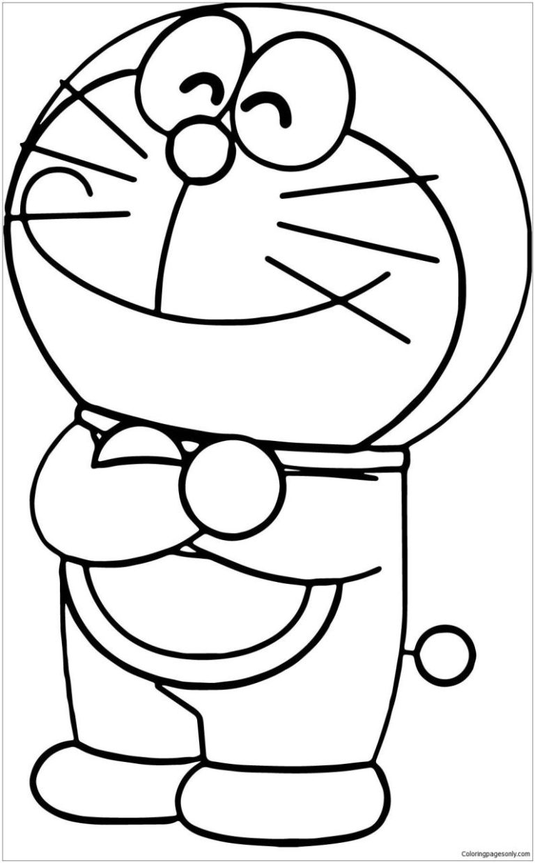 Colouring Doraemon Cartoon Drawing