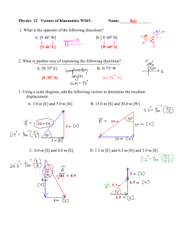 Mr. Alexander Physics Vector Addition Worksheet