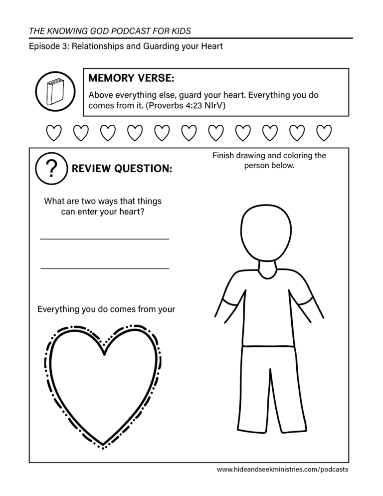 Bible Activity Worksheets For Kids