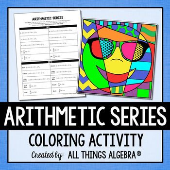 Arithmetic Series Coloring Worksheet Answers