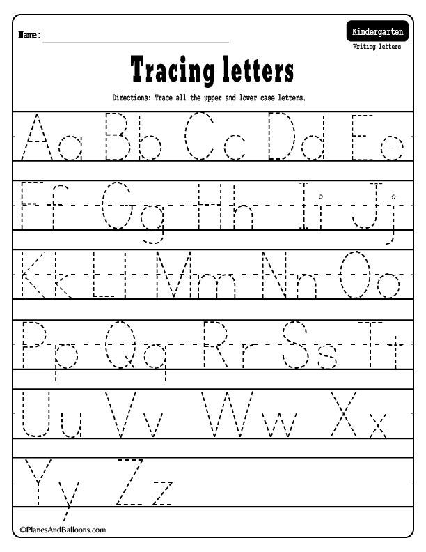 Kindergarten Free Printable Letter Tracing Worksheets
