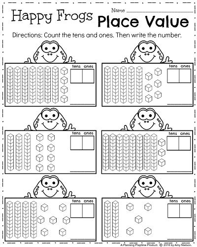 Place Value First Grade Math Worksheets For Grade 1