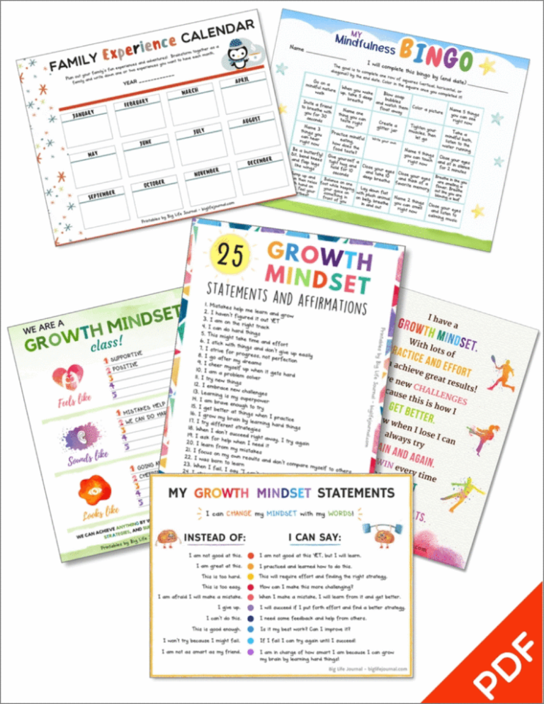 Growth Mindset Worksheets For Students Pdf