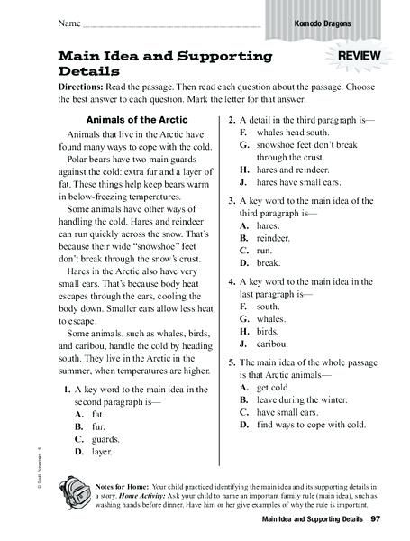 5th Grade Reading Worksheets With Answer Key Pdf