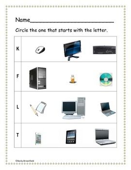 First Grade Computer Worksheets For Grade 1 Pdf