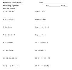 Kuta Software Algebra 1 Answers