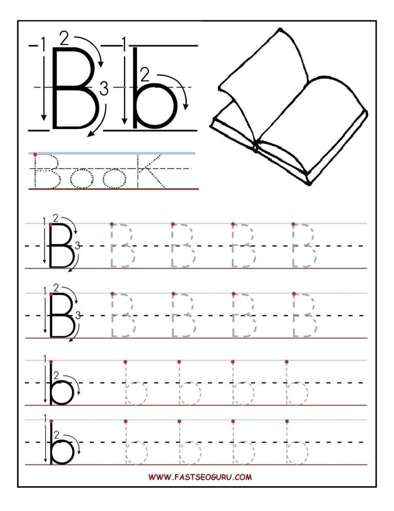Kindergarten Printable Letter B Worksheets