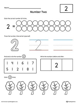 Printable Number 2 Worksheets For Preschool