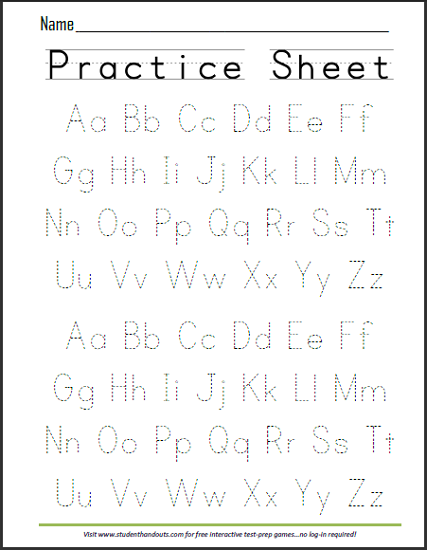 Free Printable Printable Alphabet Handwriting Worksheets Pdf