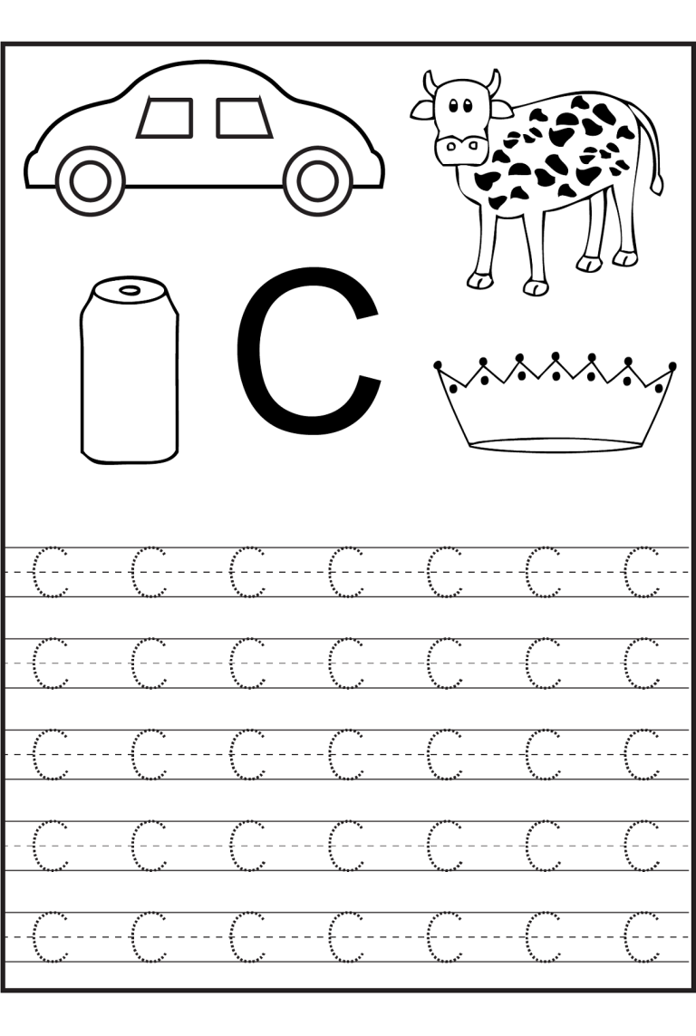 Letter C Worksheets For Kindergarten Pdf