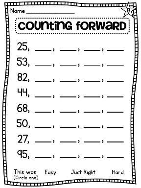 1st Grade First Grade Number Sense Worksheets