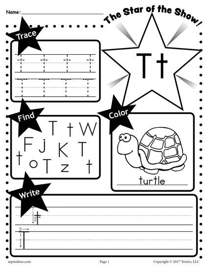 Free Printable Kindergarten Letter T Worksheets