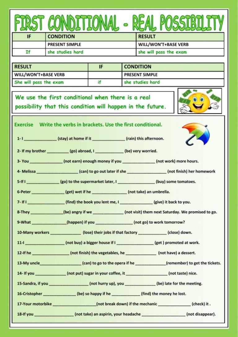 If Conditionals Worksheets Pdf