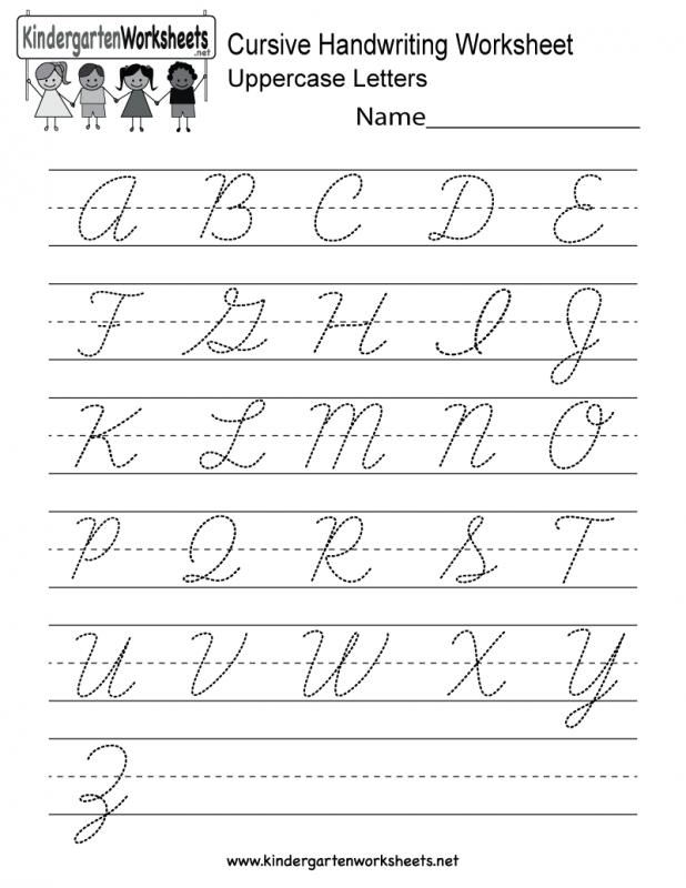 Cursive Handwriting Alphabet Practice Sheets