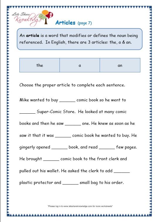 Grammar English Worksheet For Class 3 Cbse