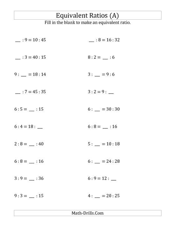 Simplifying Ratios Worksheet With Answers Pdf
