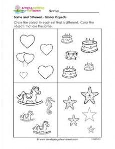 Free Printable Same And Different Worksheets