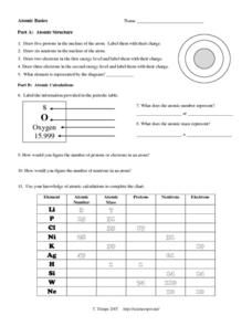 Answer Key Atomic Basics Worksheet