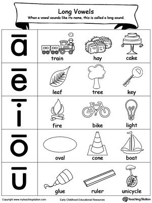 Long Vowel A Worksheets For Kindergarten