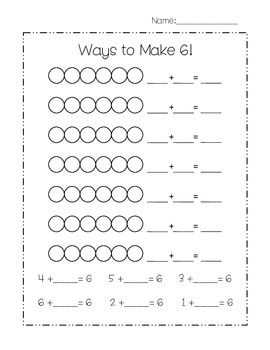 Number 6 And 7 Worksheets For Kindergarten