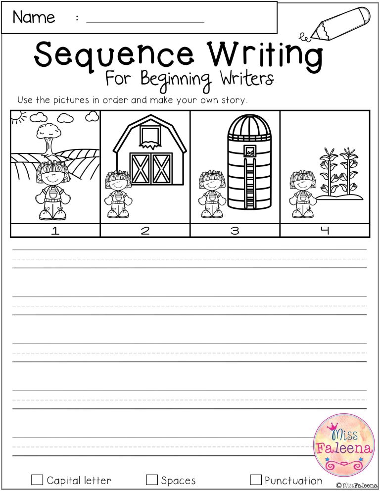 Kindergarden Beginner First Grade Writing Worksheets Free Printable