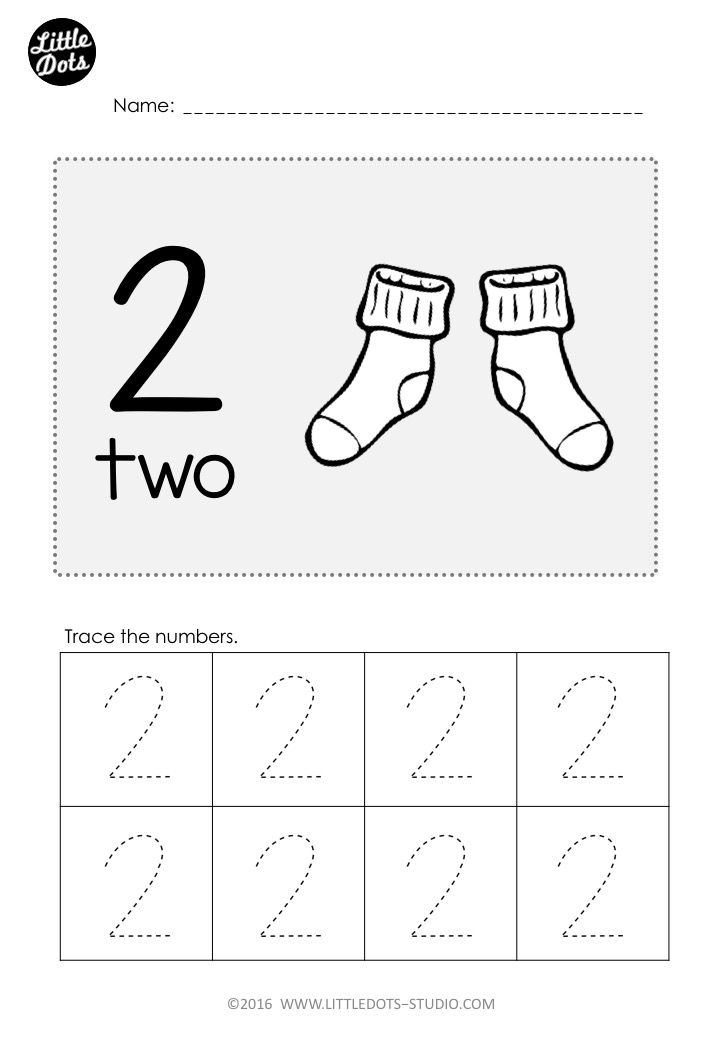 Printable Number 2 Worksheets For Kindergarten