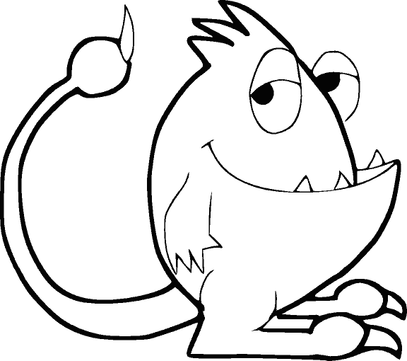 Coloring Sheet Cute Monster Coloring Pages